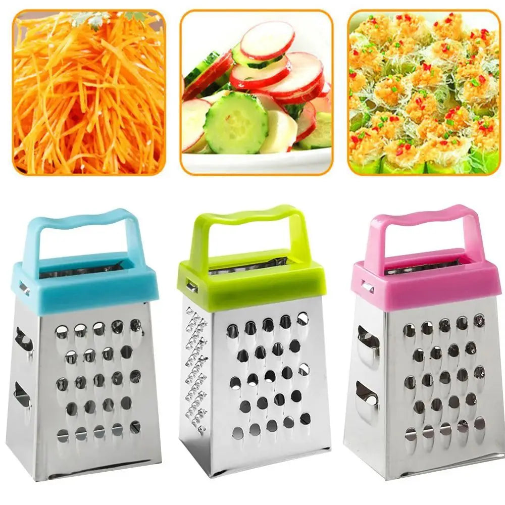 Stainless Steel Mini Peel Cutter Four-Sided Handheld Grater