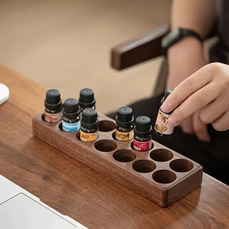 1pc Heavy-Duty Or 12-Slot Natural Wood Multi-Purpose Countertop