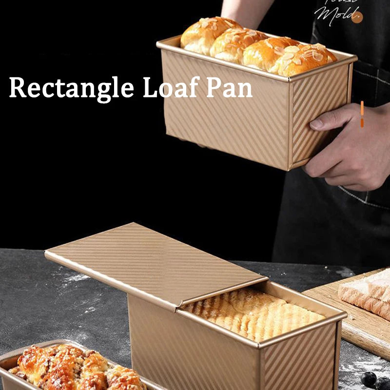 Rectangle Loaf Pan Baking Toast Pullman Box Tray