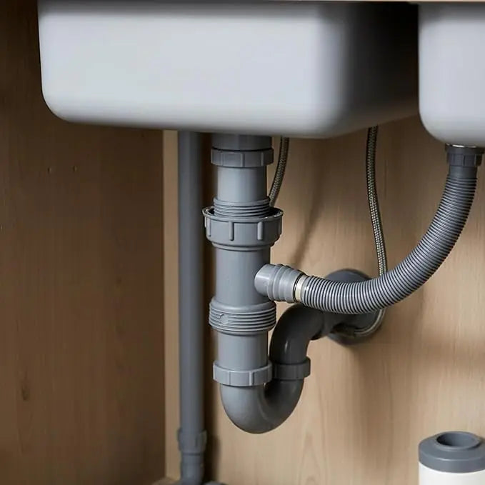 Sink Drain Pipe Adapter Rubber Gasket Deodorizing Three-Way