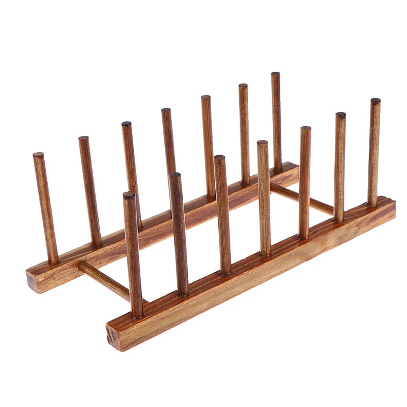 Wooden Dish Drainer Rack Plate Dish Drying Rack