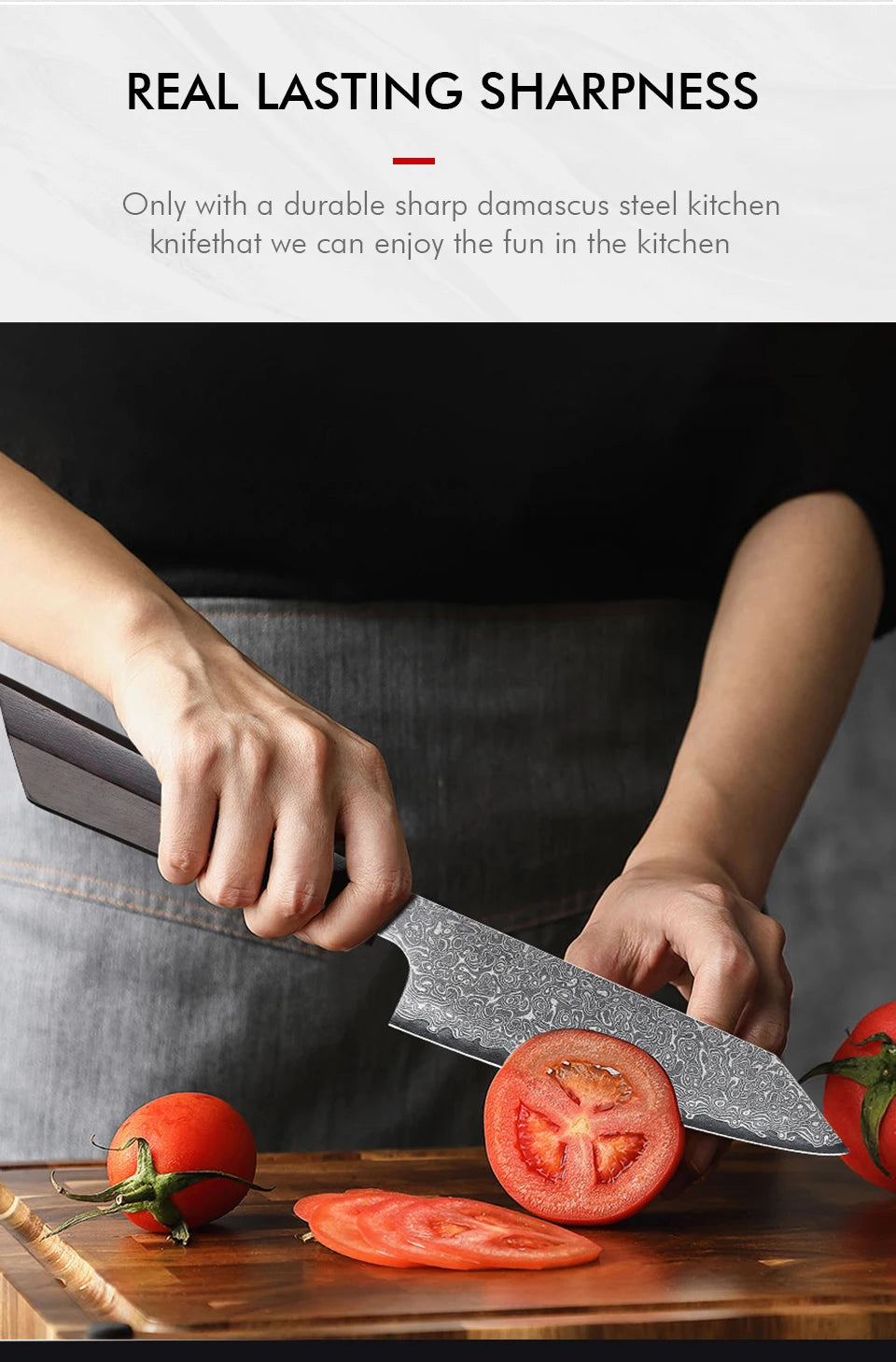 Utility Knife Damascus Professional Japanese Chef Knives Cut