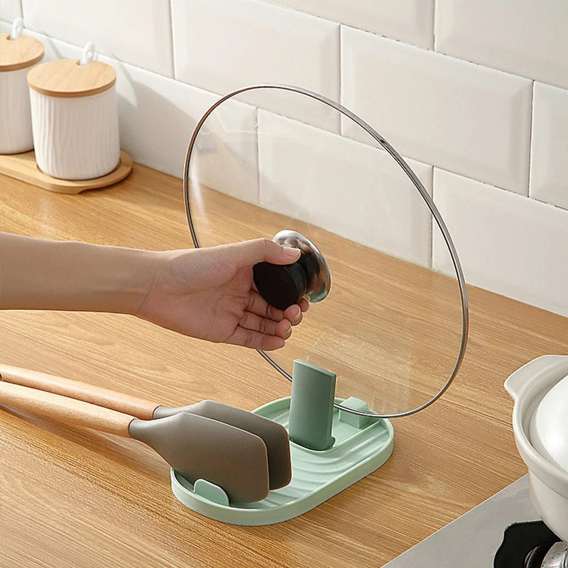 1pc Lid Holder Pot Lid Stand Organizer Adjustable