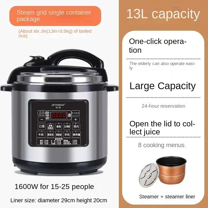 Commercial Electric Pressure Cooker Large Capacity Intelligent