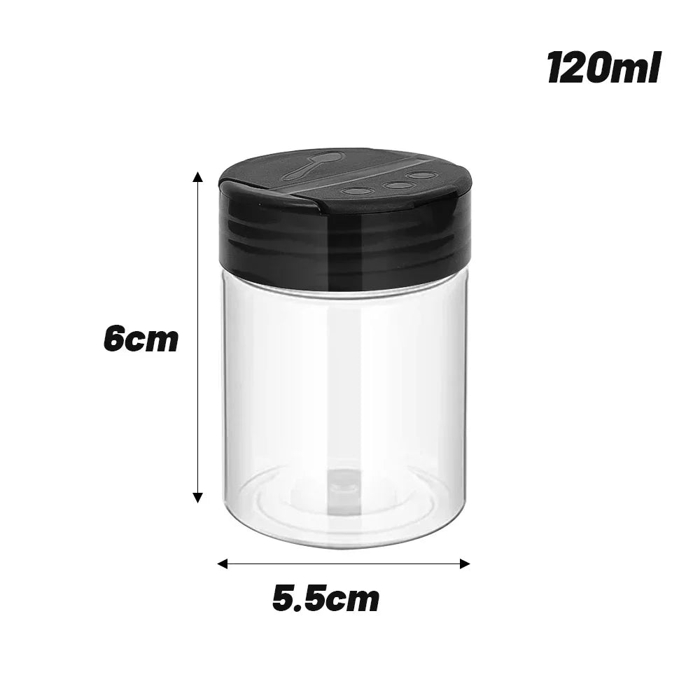 1/20pcs Clear Plastic Spice Bottles Salt Pepper Shaker