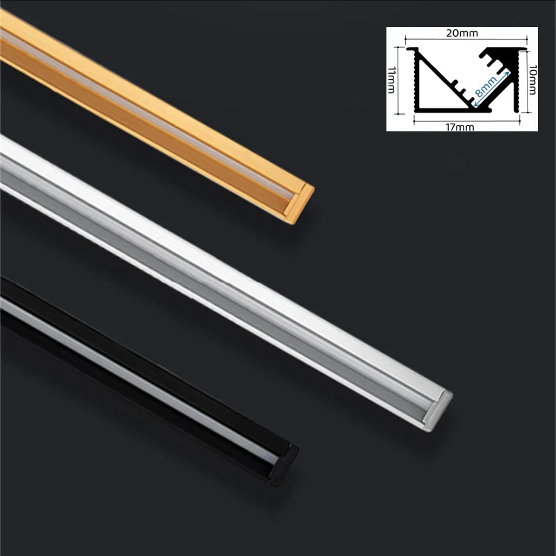 5m/1m/Pcs Invisible Led Recessed Aluminum Profile Hidden