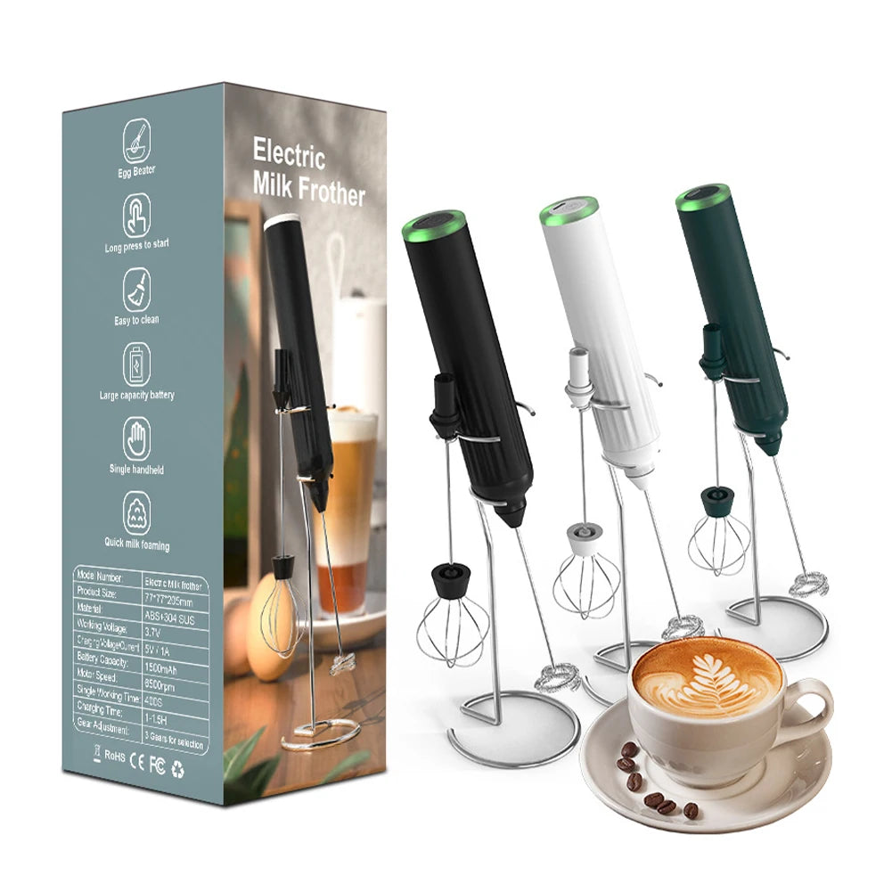 Handheld Electric Milk Frother Egg Mixer Stand Usb