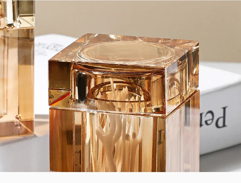 Luxury Crystal Glass Toothpick Box Barrel Dining Table