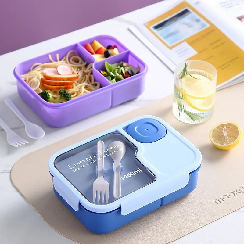 Bento Box- Lunch Box Built-In Tableware Sauce Box