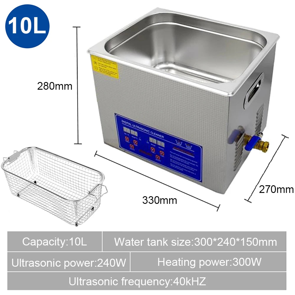 Ultrasonic Cleaner Heater Ultrasound Cleaning Machine Jewelry