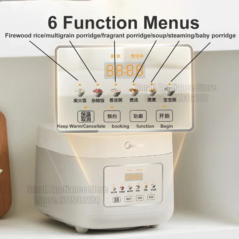 Midea Healthy Rice Cooker 3l No Coating Stainless