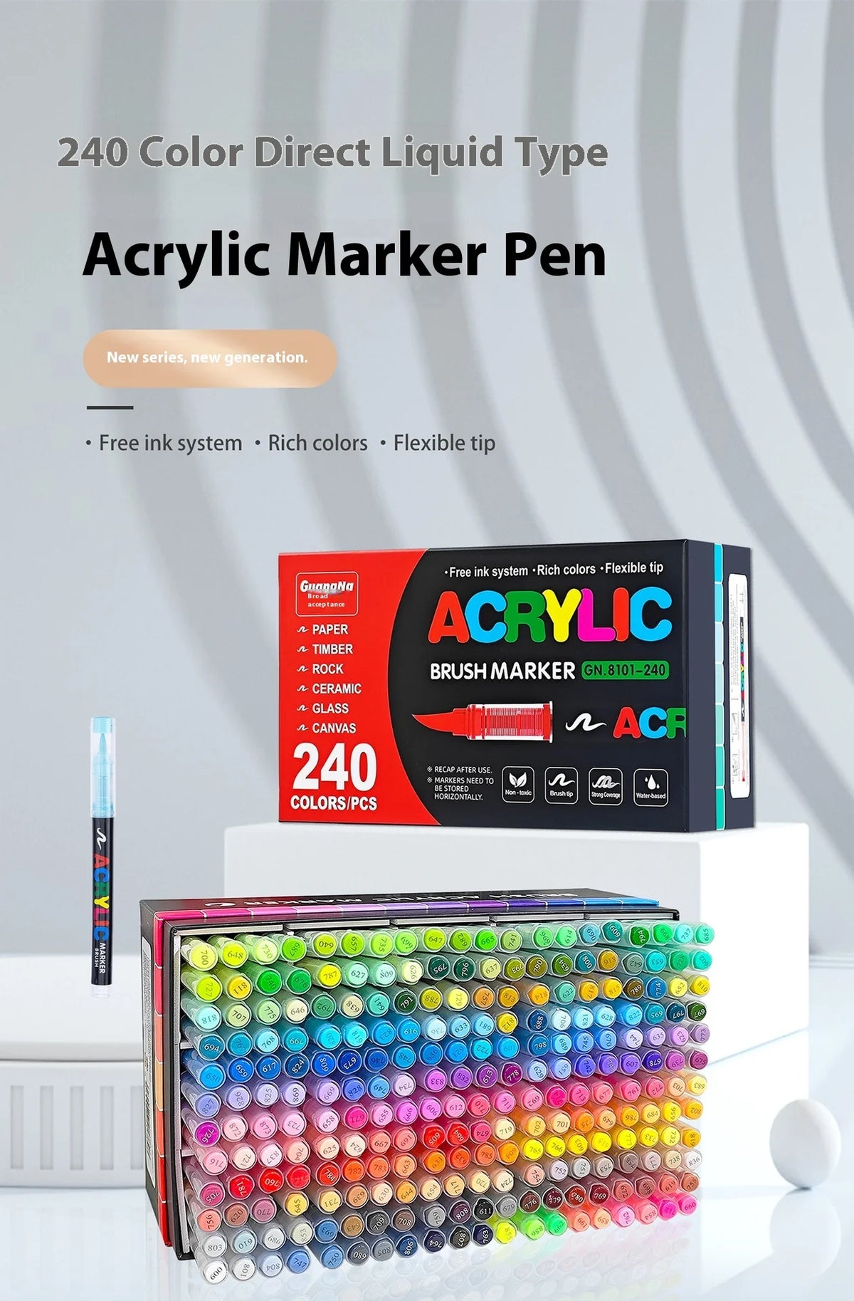 12 To 240 Colors Acrylic Paint Pens Multi