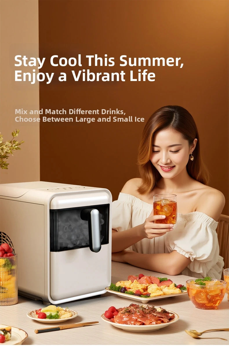Mini Automatic Ice Maker Machine Compact Dorm/Office/Caf 15kg