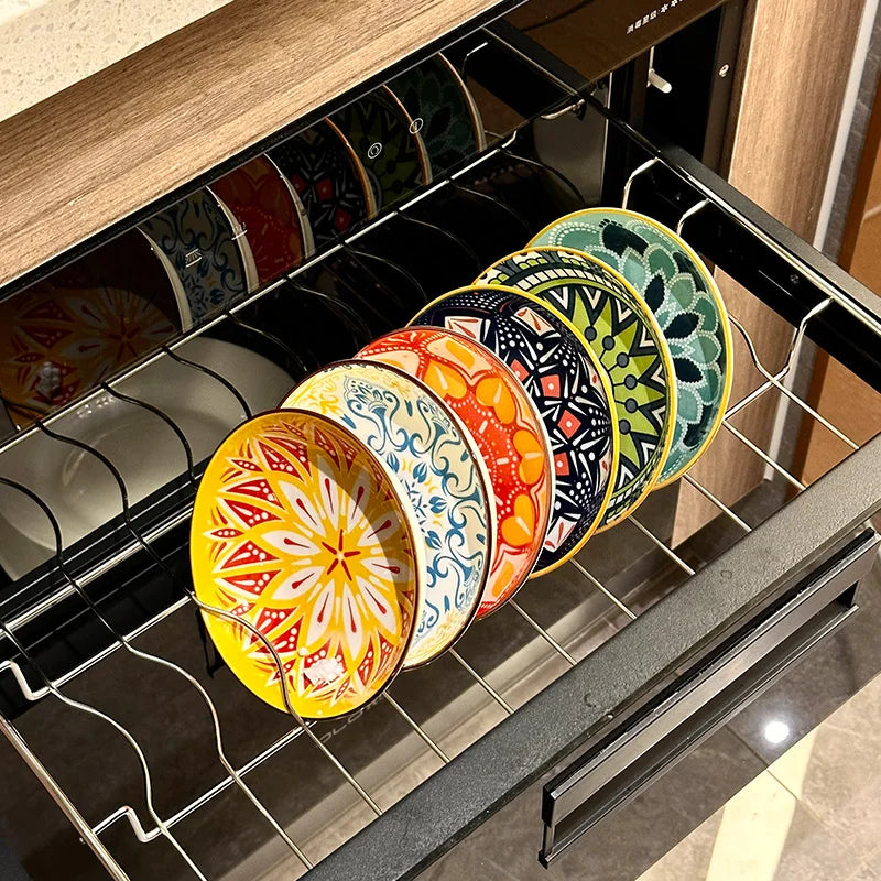 6pcs- Ceramic Bohemia Plate Salad Plate Appetizer Serving