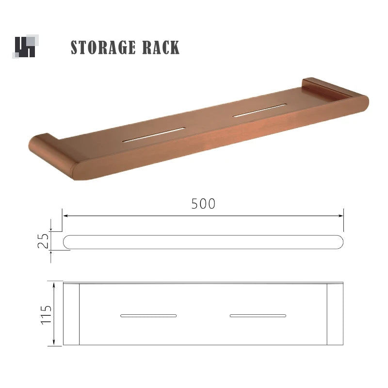 Brushed Rose Gold Toilet Paper Holder Towel Bar