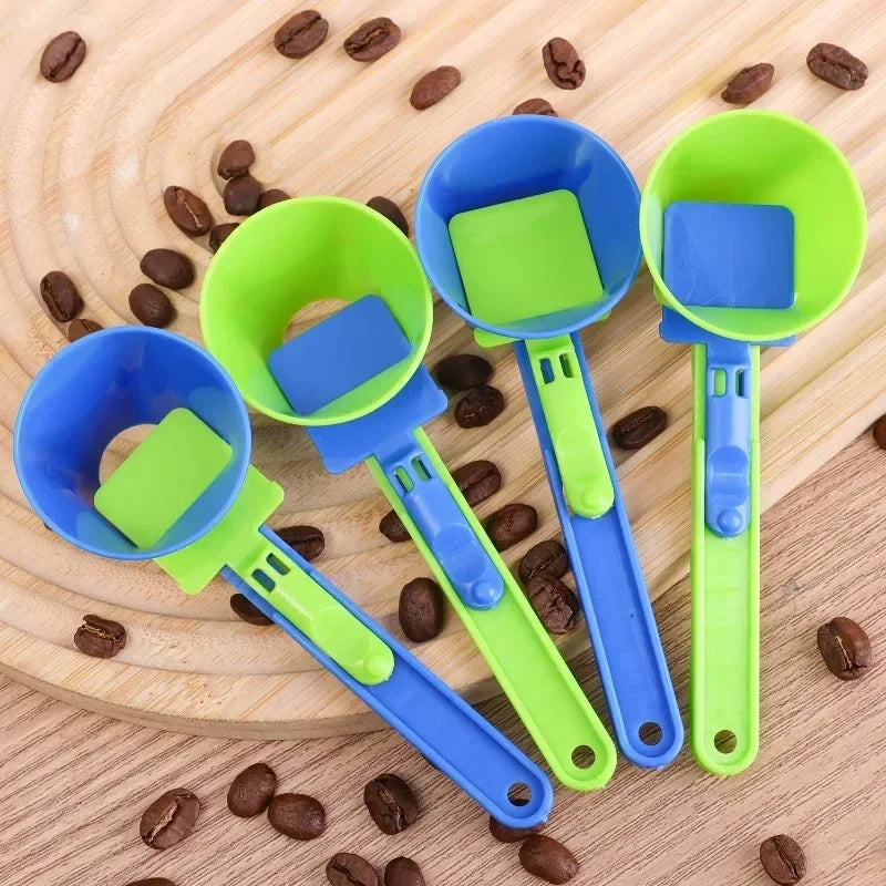 4/1pcs Creative Protein Powder Sliding Spoon Funnel Spoons