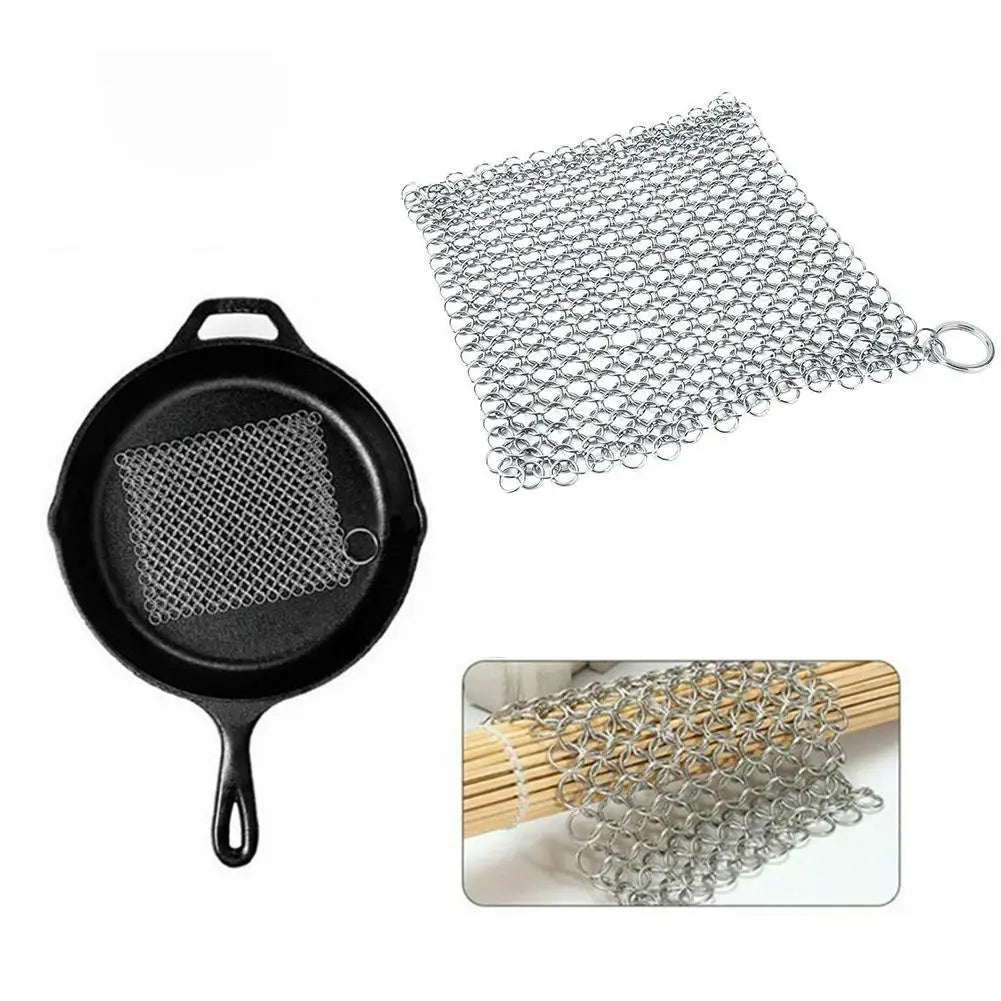 Cleaning Ring Stainless Steel Cleaner Chainmail Scrubber Brush