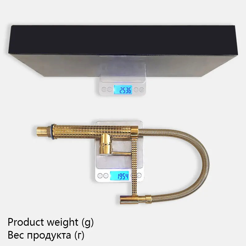 Luxury Faucet Gold Brass Faucet Sink Rotatable Drop