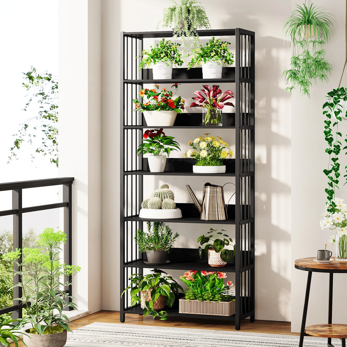 Tribesigns Bookshelf Storage Rack Standing Shelf Tier Industrial
