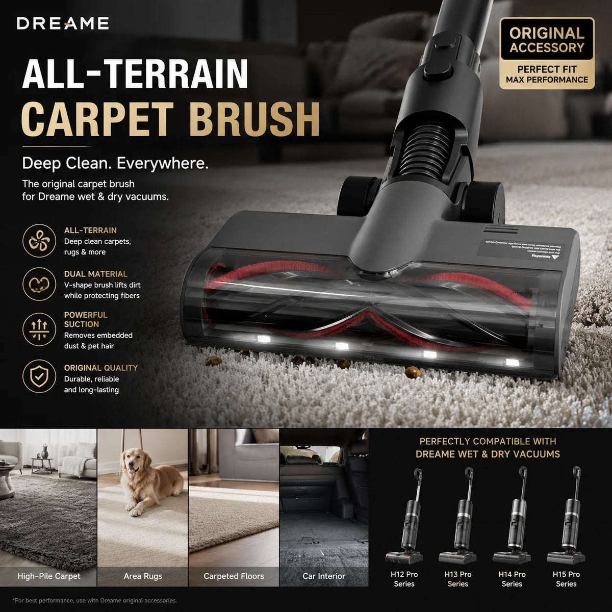 Original Dreame V12 T20 Carpet Brush Assembly Roller