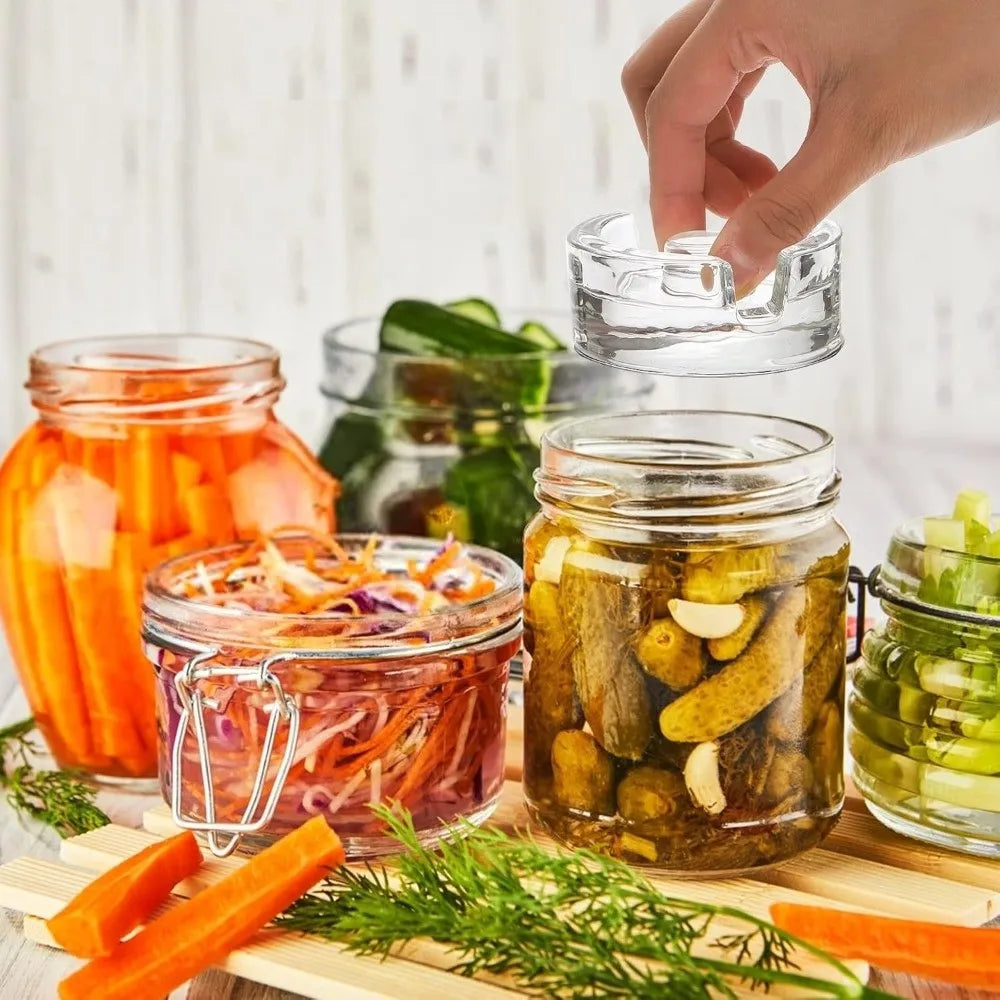 Fermented Glass Weight Lid Clear Sealed Heavy Fermenting