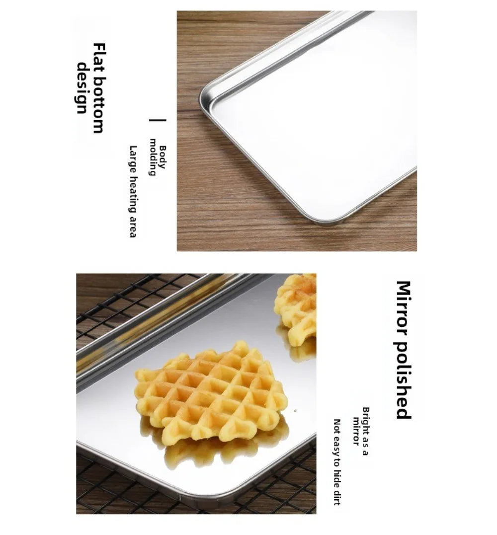 Food Grade Stainless Steel Tray Rust Resistant Rectangular