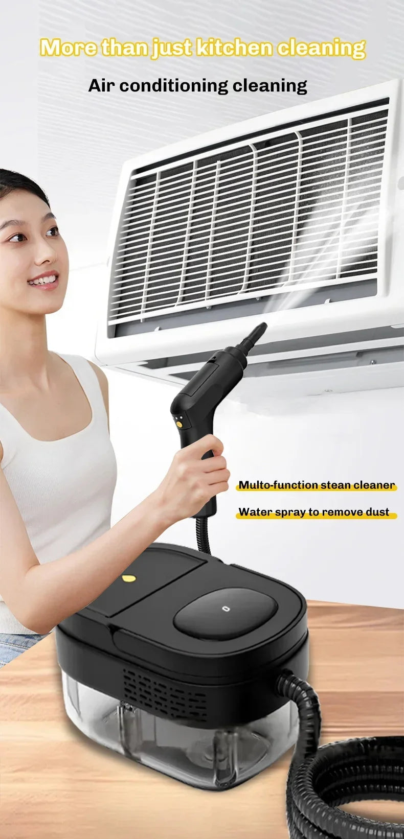 2500w Handheld Steam Cleaner High Pressure Air Conditioner