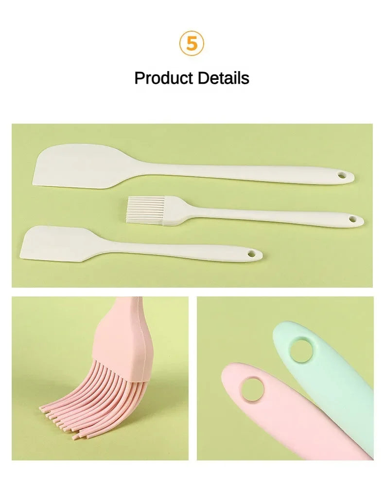 High Heat-Resistant Silicone Spatula One-Piece Seamless Cooking