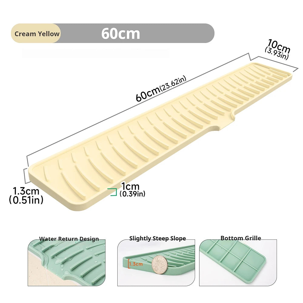 Faucet Silicone Mat Bathroom Anti-Slip Sink Drain Mat