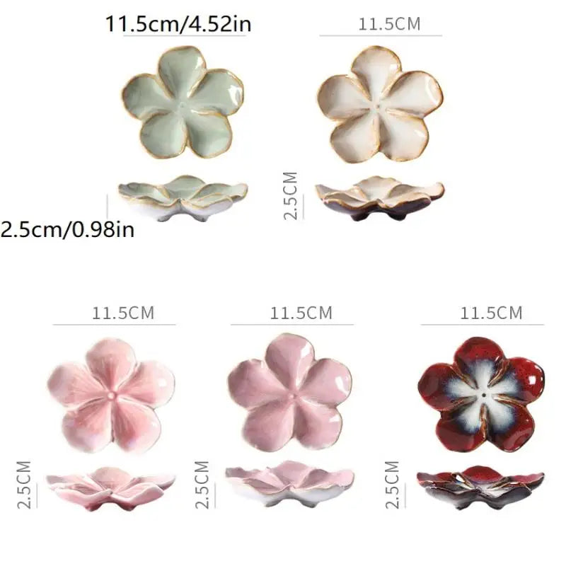 1pcs Ceramic Craft Dish Flower Shaped Small Dish