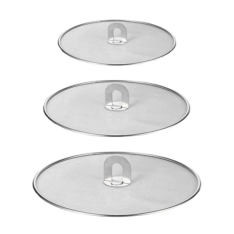 Stainless Steel Splatter Screen Mesh Pot Lid Cover