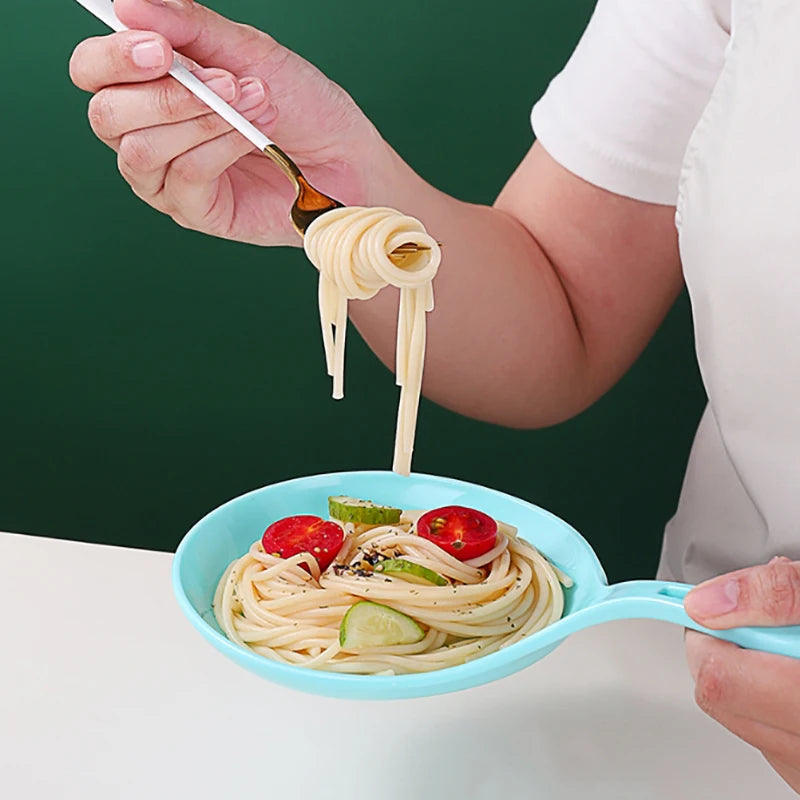 Korean Handheld Dish Fashion White Handle Large Spoon