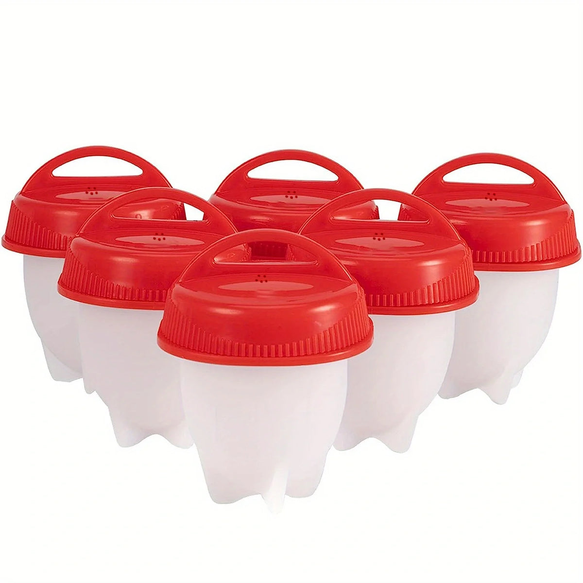 3/4/6 Non-Stick Silicone Egg Poacher - Fast Easy