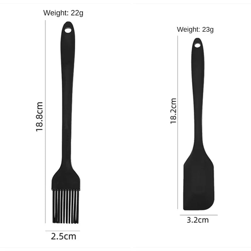 1/10pcs Food-Grade Silicone Heat-Resistant Slotted Spoon