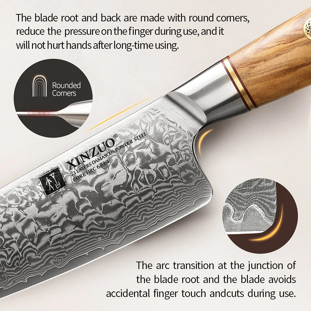 Xinzuo Chef Knife 73 Layers Damascus Steel Knives