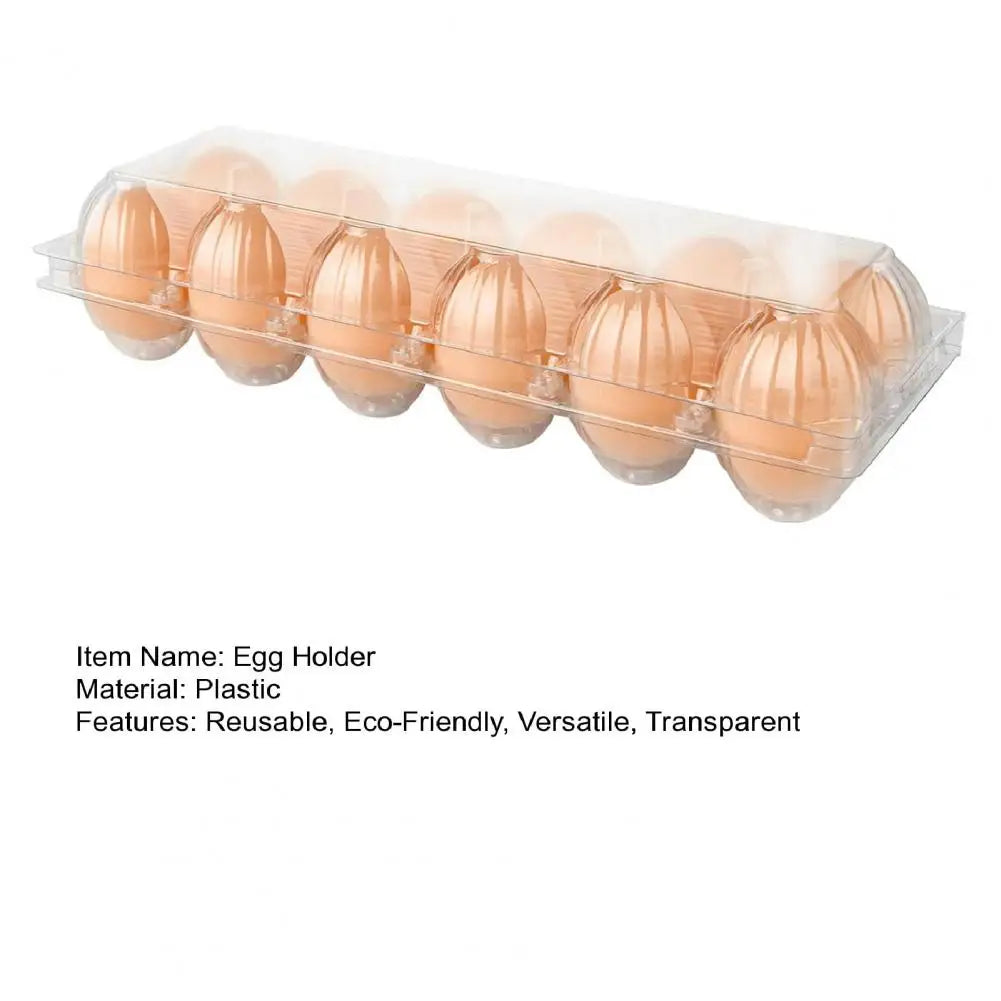 50pcs Egg Holder Plastic Cartons 12 Count Reusable