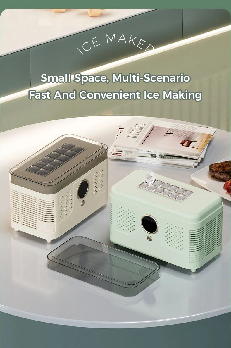 12v/220v Mini Ice Maker Car Dorm Office Camping