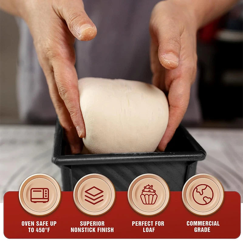 Lmetjma Pullman Loaf Pan Lid Lb Non-Stick Bread