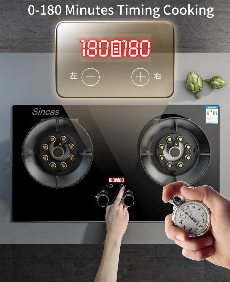 Gas Stoves Dual Stove Embedded Nature Gas/Lpg Timing