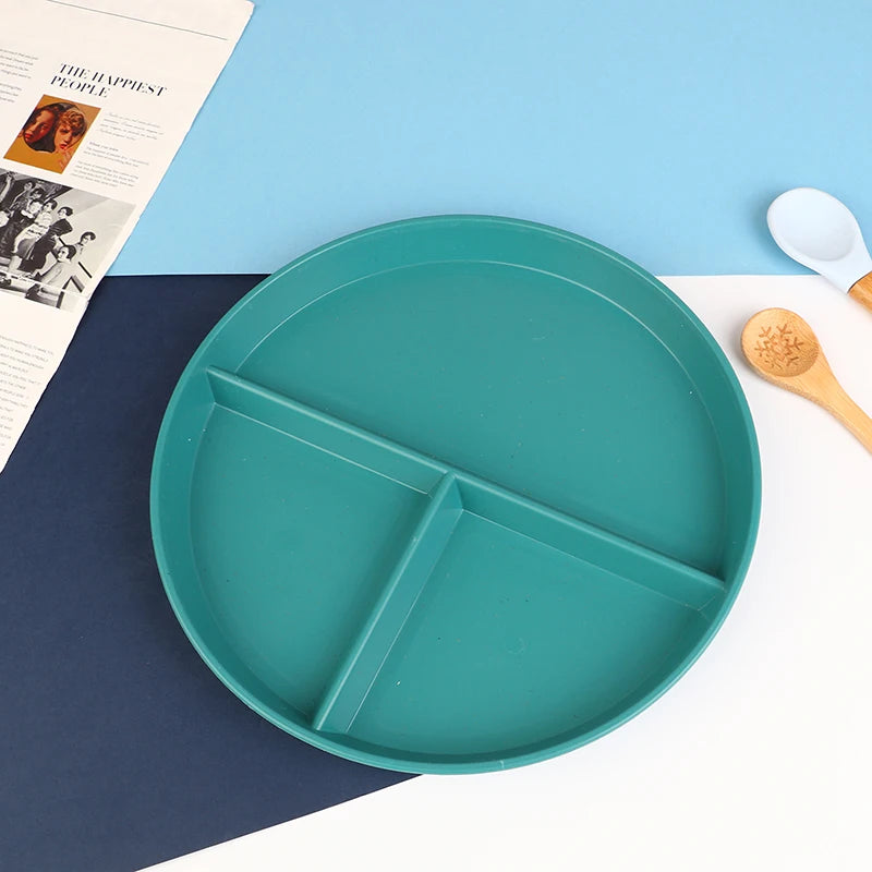 1pc Divided Dish In Diet Reusable Round Dinner