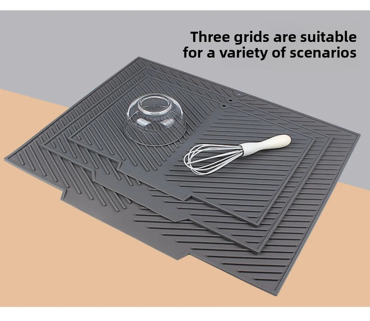 Silicone Wave Drying Mat Non Slip Dish Drainer