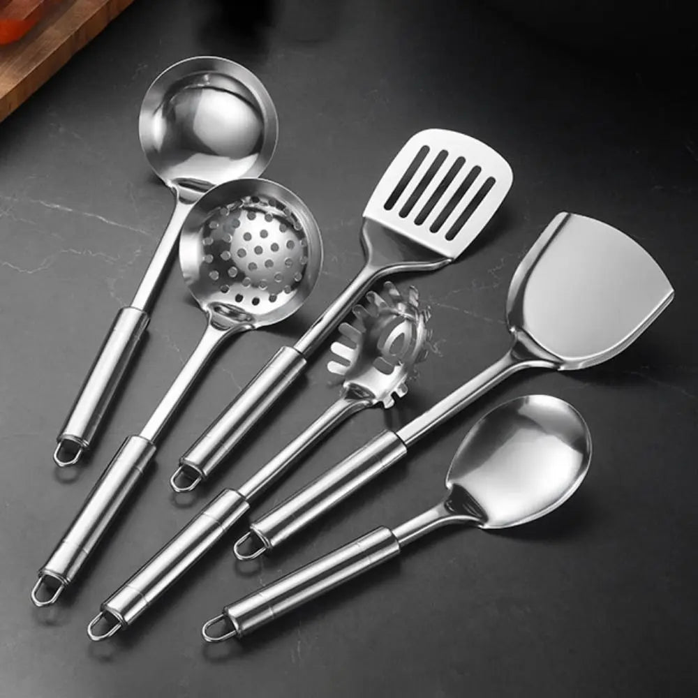 9pcs Cookware Stainless Steel Cooking Utensils Rust-Proof Durable