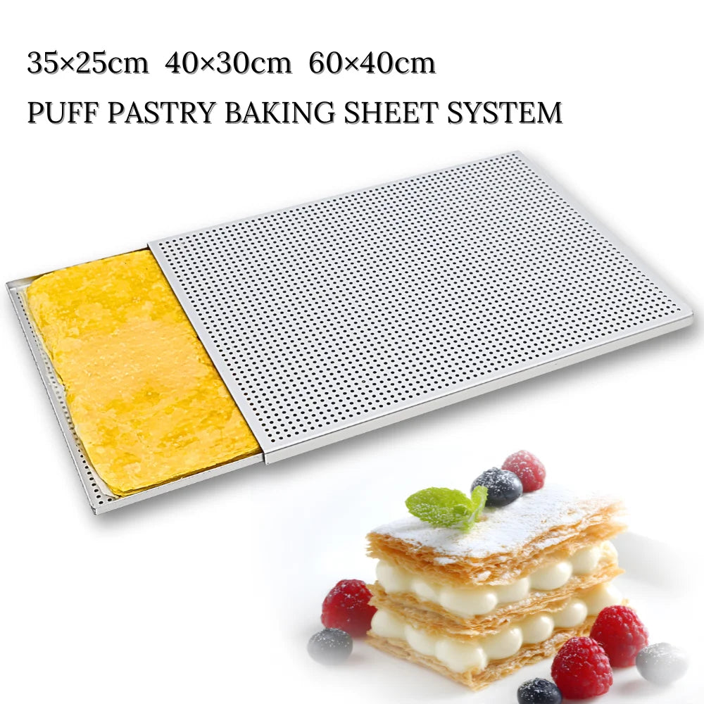 Puff Pastry Baking Tray Mille Feuille Rectangular Pastry