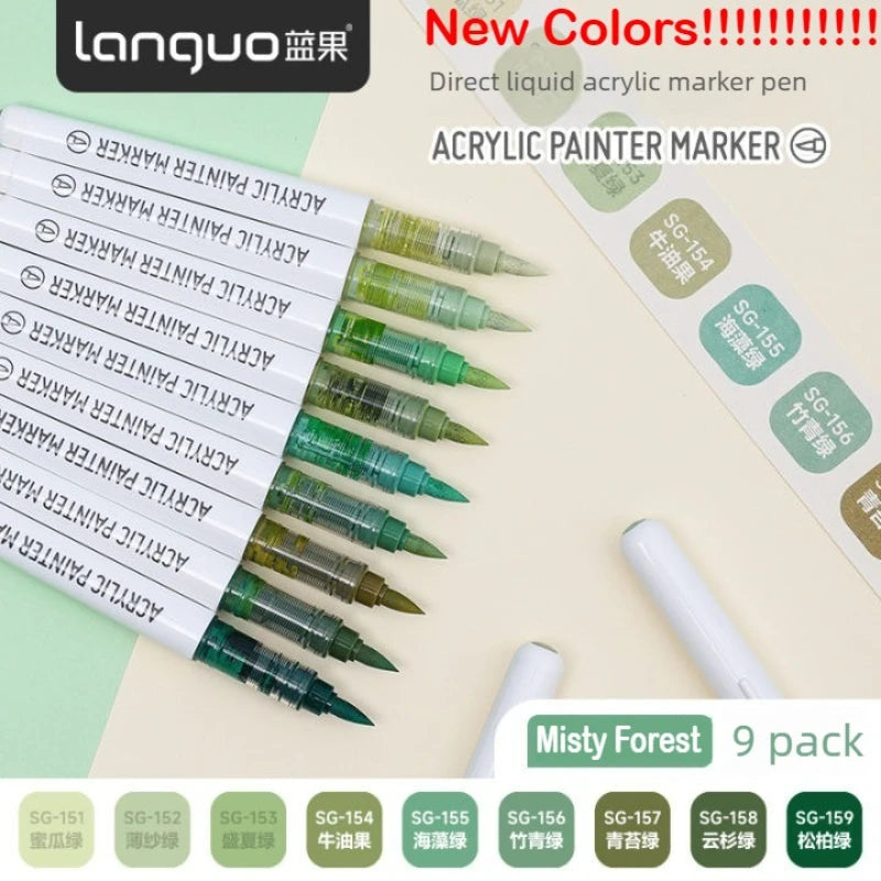 Languo 288/9 Colors Direct Liquid Acrylic Marker Soft
