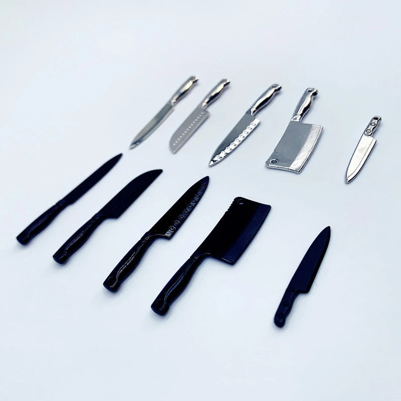 1/12 Dollhouse Mini Knives Model Dollhouse Cooking Utensils