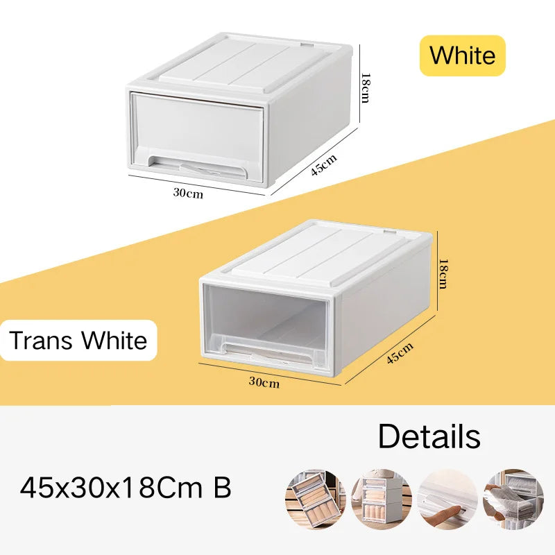 Stacking Storage Drawer Boxes Large Capacity Wardrobe Drawer