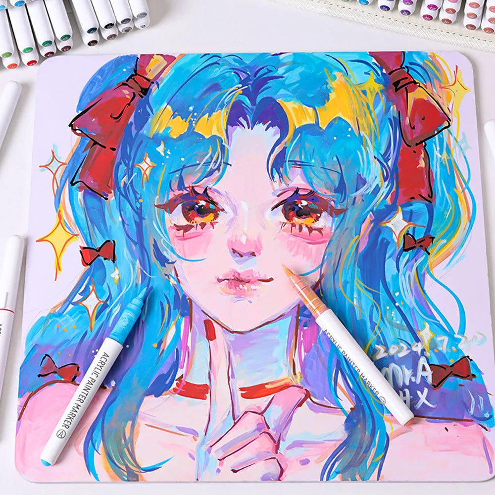 96/192/240 Colors Direct Liquid Acrylic Paint Brush Marker