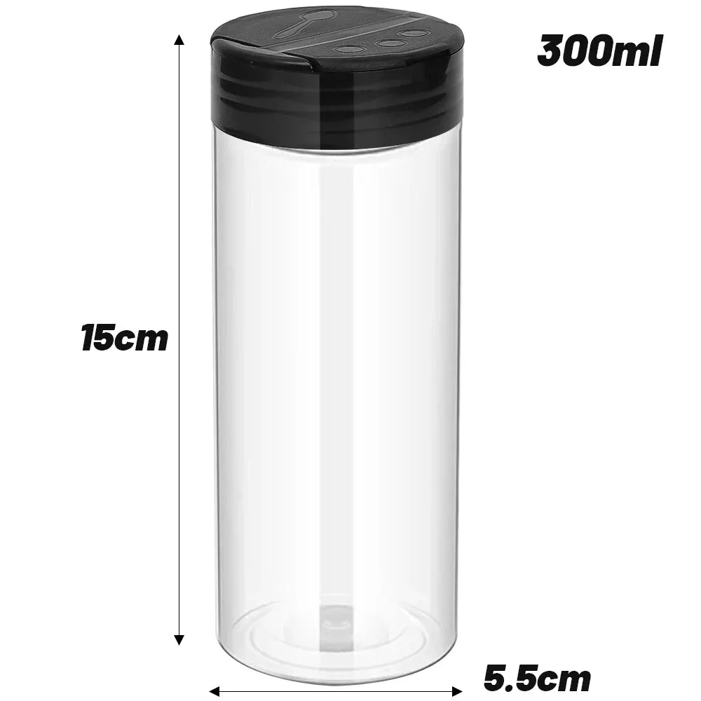1/20pcs Clear Plastic Spice Bottles Salt Pepper Shaker