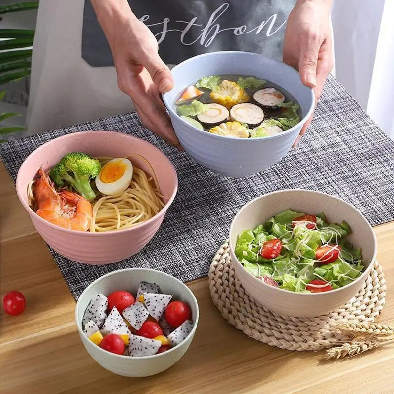 Children Bowl Sustainable Wheat Straw Tableware Kids Family