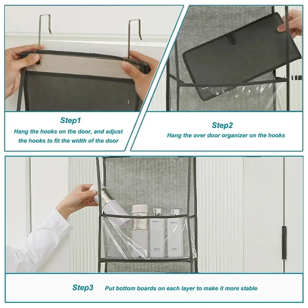 Over Door Hanging Pantry Organizer Hanging Storage Clear
